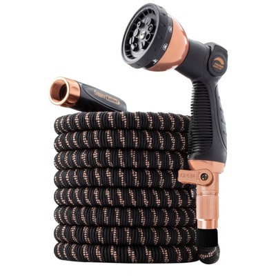 Pocket Hose Silver Bullet 75 ft Turbo Shot Nozzle Multiple Spray Patterns  Expandable Garden Hose 3/4 in Solid Aluminum Fittings Lead-Free Lightweight