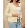 Women's Chunky Button Down Cardigan Sweater with Open Front, Crew Neck, and Long Sleeve Knit Outwear with Pockets - image 3 of 4