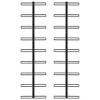 vidaXL Wall-mounted Wine Racks for 18 Bottles 2 pcs Black Iron - 2 of 4