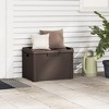 vidaXL Patio Storage Box Brown 33 gal PP - 3 of 4