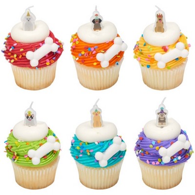 Bakery Crafts Party Dogs Candles - 6pc