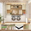 Aheaplus Wall Cabinet with Hanging Rods, Bathroom Cabinet with Door & Shelf Tower, Laundry Cabinet with Shelves - 4 of 4