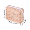 Unique Bargains Portable Floral Cosmetic Bag Pink 1 Pc - 2 of 3