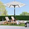 Best Choice Products 10ft Outdoor Steel Striped Market Patio Umbrella w/ Crank, Tilt Push Button, 6 Ribs - 3 of 4