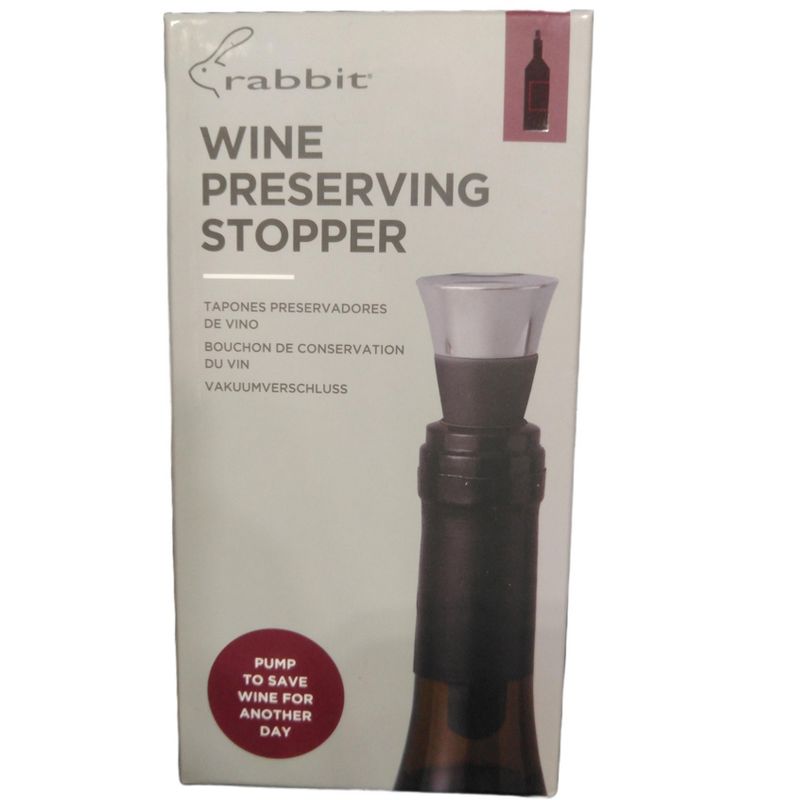 Rabbit Wine Preserving Stopper, Black, 4 of 5