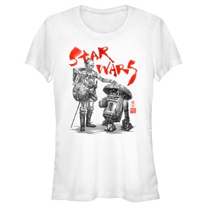 Juniors Womens Star Wars: Visions Anime Droids T-Shirt - 1 of 4