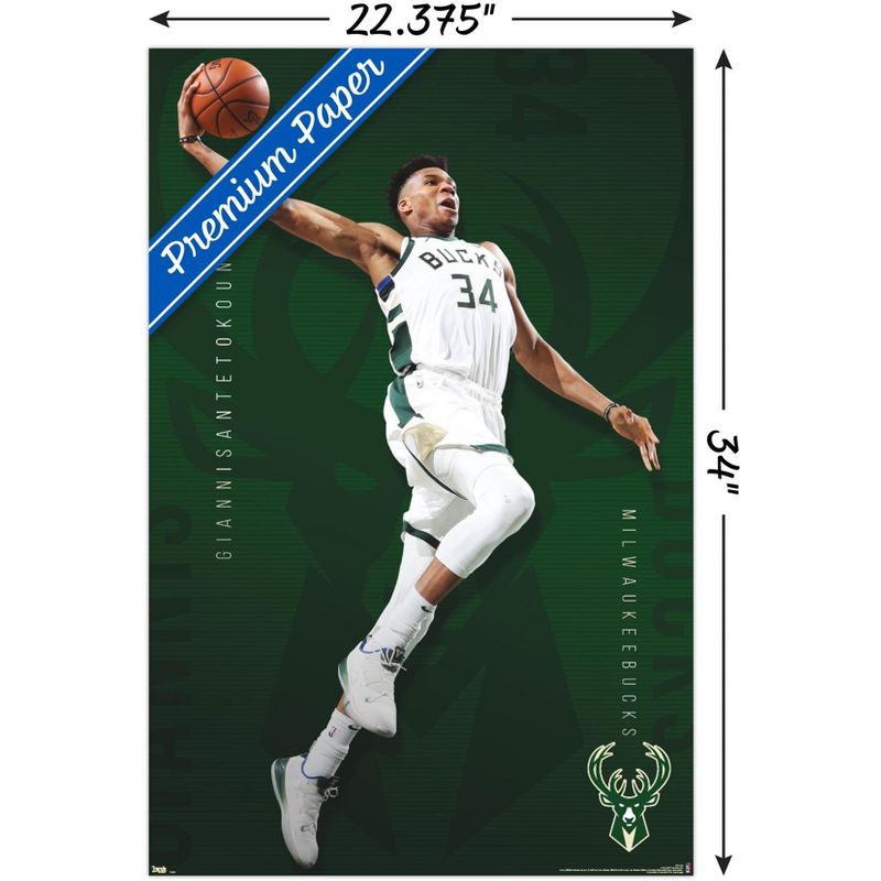 Trends International NBA Milwaukee Bucks - Giannis Antetokounmpo 19 Unframed Wall Poster Prints, 3 of 6