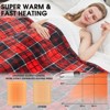 Heated Blanket Electric Queen, Heating Queen with 10 Heats Levels/8 Hours Auto Off, Red Plaid Flannel Blanket Winter Warmer for Adults - 3 of 4