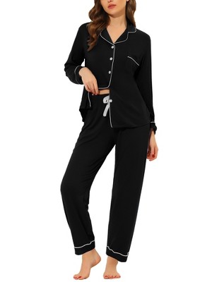 Cheibear Womens Modal Knit Soft Long Sleeve Cardigan Cami And Pants Pajama  Set 3 Pcs Blue Small : Target