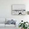 18" x 24" Black Horse In Winters Mountains Wyoming by Monte Nagler - Trademark Fine Art: Canvas Wall Art, Unframed Digital Landscape - 2 of 4