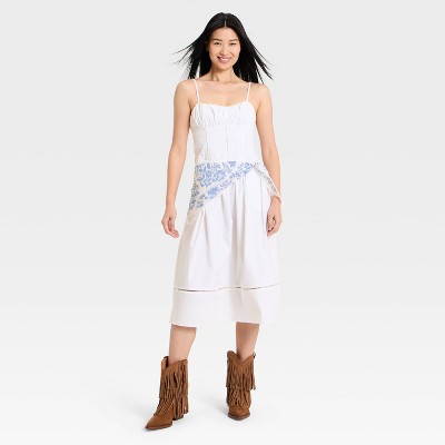 Женские платья A New Day Women's Corset Midi Dress - A New Day™ White M — фото 3