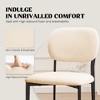 FERPIT Set of 2 Modern Teddy Fabric Upholstered Dining Chair with Metal Legs - 2 of 4