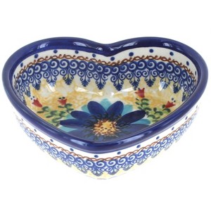 Blue Rose Polish Pottery 175 Vena Heart Bowl - 1 of 1