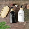 LunaLulinlk Glass Soap Dispenser Set, Contains Hand Soap and Dish Soap Dispenser(Black & White) - 4 of 4
