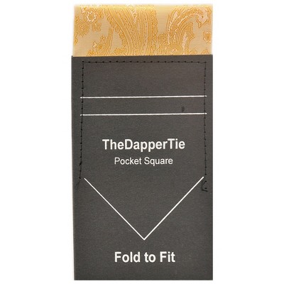 TheDapperTie - New Men's Paisley Flat Pre Folded Pocket Square on Card