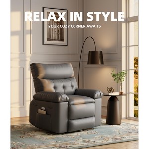 Oversized Recliner Chair,PU Leather Large Manual Recliner for Adults,Ultimate Comfort Lazy Chair with 1.5X Sponge Filling & Easy Recline Mechanism - 1 of 4