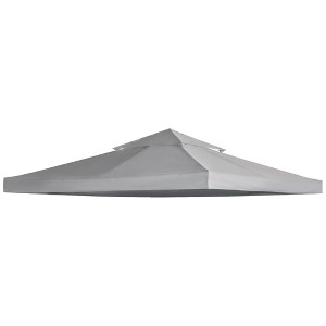 Gulches 9.8*9.8 Gazebo Replacement Canopy£¬2-Tier UV Top Cover for 9.84*9.84£¬Ideal for Outdoor Use, Light Gray£¨top only£© - 1 of 4