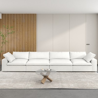 Cloud Modular Sectional Sofa Couch,160"Convertible Couches Wide 4 Seater Sofa for Living Room,Sofa Covers Washable&Replaceable
