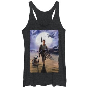 Women's Star Wars The Force Awakens Rey on Jakku Racerback Tank Top - 1 of 3