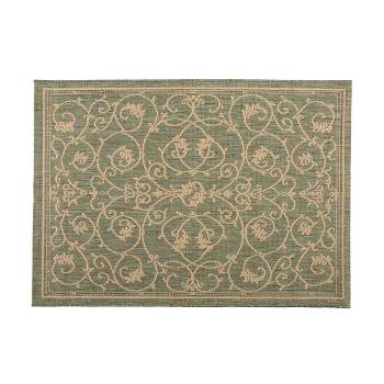 Plow & Hearth Madrid Banded Half-Round Hearth Rug, 2 ' X 4 ' Hand Hooked  Wool Solid Color Rug