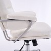 TinyHomie Ergonomic White Leather Office Chair with 360 Swivel, Adjustable Height, Reclining Backrest, Breathable Seat, Easy Assembly - 4 of 4