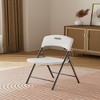 Resenkos Outdoor Plastics Folding Chairs, Set of 4 Foldable Dinning Chairs for Wedding, Parties, Camping, Picnics Black & White - 4 of 4