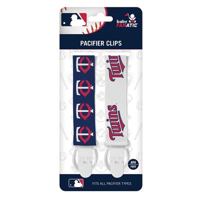 MasterPieces MLB Minnesota Twins Baby Fanatics 3-Pack Pacifier Clips