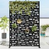72" H×47"W Dovelina Black Metal Planter Box with Trellis Privacy Screen for Café Patio,Garden & Balconies - 2 of 4