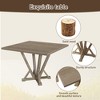 NicBex 45 Inch Farmhouse Wood Square Counter Dining Table for 4 Person,Living Meeting Room,Small Space,Brown - 4 of 4