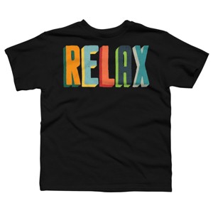 Boy's Design By Humans Relax Color Block Letters By radiomode T-Shirt - 1 of 2