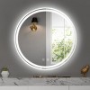 Bathroom Mirror with Lights Round LED Bathroom Vanity Mirror with Stepless Dimming Function And Anti-Fog,Wall Mounted Mirror-The Pop Home - 2 of 4