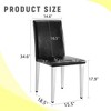 Set of 4 PU Backrest Dining Chairs with Metal Legs for Minimalist and Modern Home Styles, 16.2*18.5*34.6in - 2 of 4