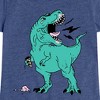 Girls' - Instant Message - Trex Ice Cream Fitted Short Sleeve Graphic T-Shirt - 2 of 4