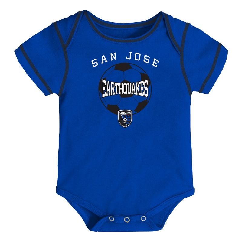 MLS San Jose Earthquakes Baby Boys' 3pk Bodysuit Set, 4 of 5