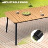 Pellebant Outdoor Dining Table Durable WPC Tabletop Aluminum Frame Patio Dining Table for Backyards Poolside Gardens - 4 of 4