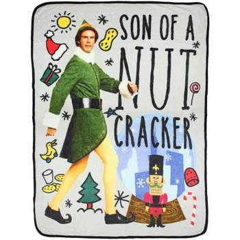Elf Movie Son of A Nutcracker Buddy the Elf Micro Raschel Throw Blanket 46"x60" Multicoloured
