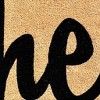 HomeRoots 20" X 34" Natural And Black Hello Outdoor Coir Door Mat - 4 of 4