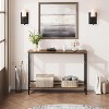 Coolmee 39.3 inch Entryway Table with Storage, Rustic Console Table with Adjustable Shelf for Entryway, Living Room, Hallway, Bedroom - 2 of 4