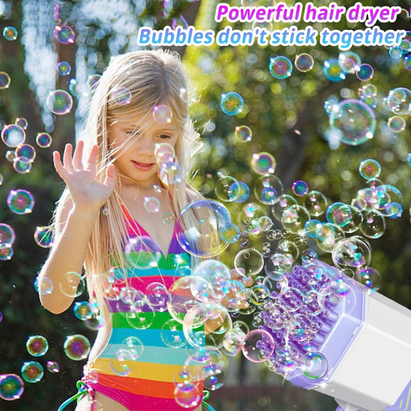 Link Ready. Set. Play! Bubble Machine Giant Bazooka Toy 69 Holes Automatic For Kids & Adults of All Ages Great For Indoor & Outdoors, 3 of 5