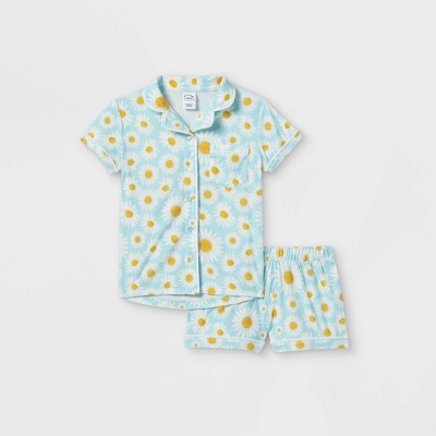 Girls' Daisies Pajama Set - art class™ Blue