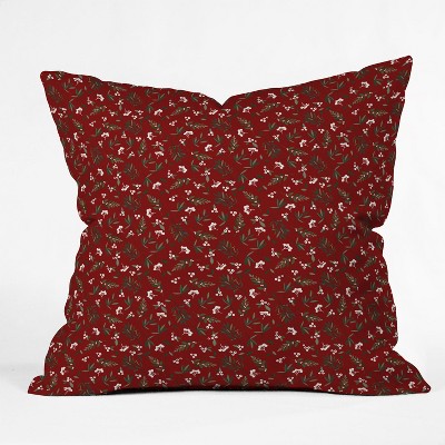 oversized red throw pillows