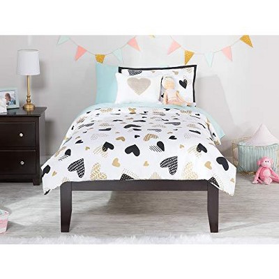 Espresso Twin XL Versatile Platform Bed with Upholstered Frame
