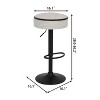 CAVINAS Adjustable Swivel Bar Stool with Hidden Storage, PU Leather Seat, 28"-36.2" Height Range, Set of 2 Armless Bar Chair with Metal Frame - 4 of 4