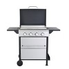 Coolbibila-4-Burner Propane Gas BBQ Grill Black, BBQ Grill With Smoker, Outdoor Grill Griddle, Outdoor Grill Station With Output Of 49200BTU - 2 of 4