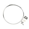 Dicksons 30-4969T Walk By Faith Cross One Size Silver Plated Metal Women's Charm Stretch Bracelet - 2 of 2
