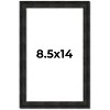 PosterPalooza | 8.5x14 Thin Barnwood Picture Frame, UV Acrylic, 2 Finishes - Grey and Black - 2 of 4