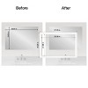 Amanti Art Mirror Makeover Bathroom Mirror Frame Border Kit - Fully Assembled Peel and Stick Frame - Mirror NOT Included - Cabinet White Narrow Trim - 3 of 4