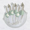 Big Dot of Happiness Sage Green Daisy Flowers - Floral Party Paper Napkin Holder - Napkin Rings - Set of 24 - 3 of 4