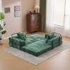 Whisen Sectional Compression Sofa Bed & Floor Futon Couch with Convertible Folding Design, Pillows and Armrests - 2 of 4