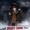 Whisen Outdoor Halloween Decorations Talking Circus Clown, Sound and Motion Activated Light Up Eyes, Laughter - Black - 3 of 4